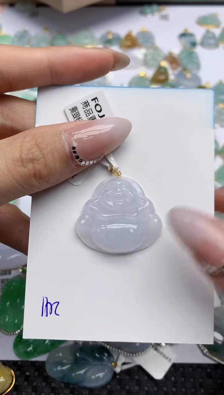 【闪购商品】翡翠颈饰18K金镶嵌天然翡翠A货