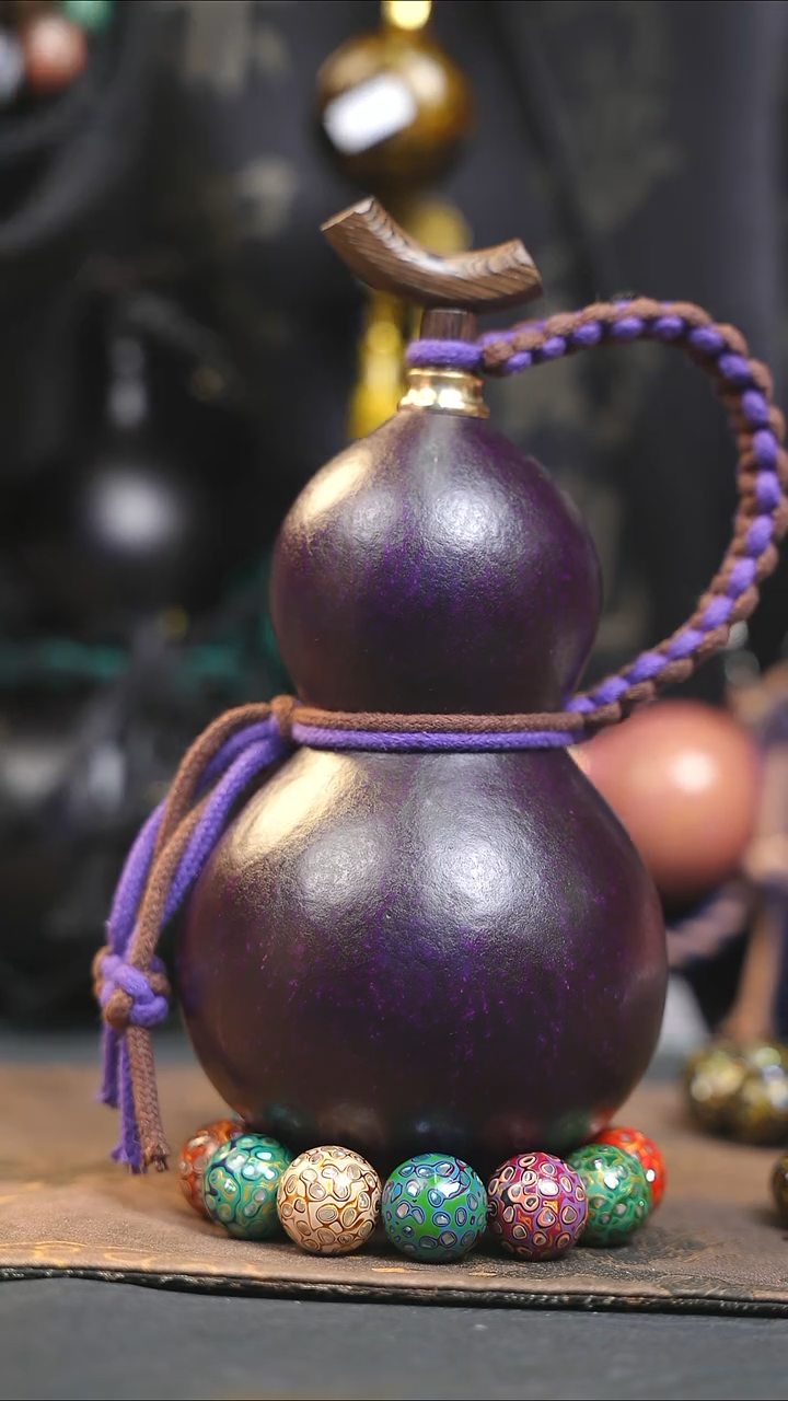 【闪购商品】YG082大漆酒葫芦不包手串及旋转底座