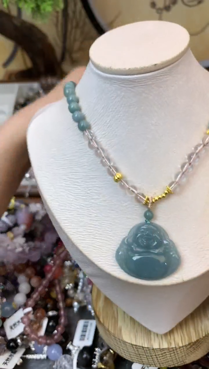 【闪购商品】翡翠项链未镶嵌214手串