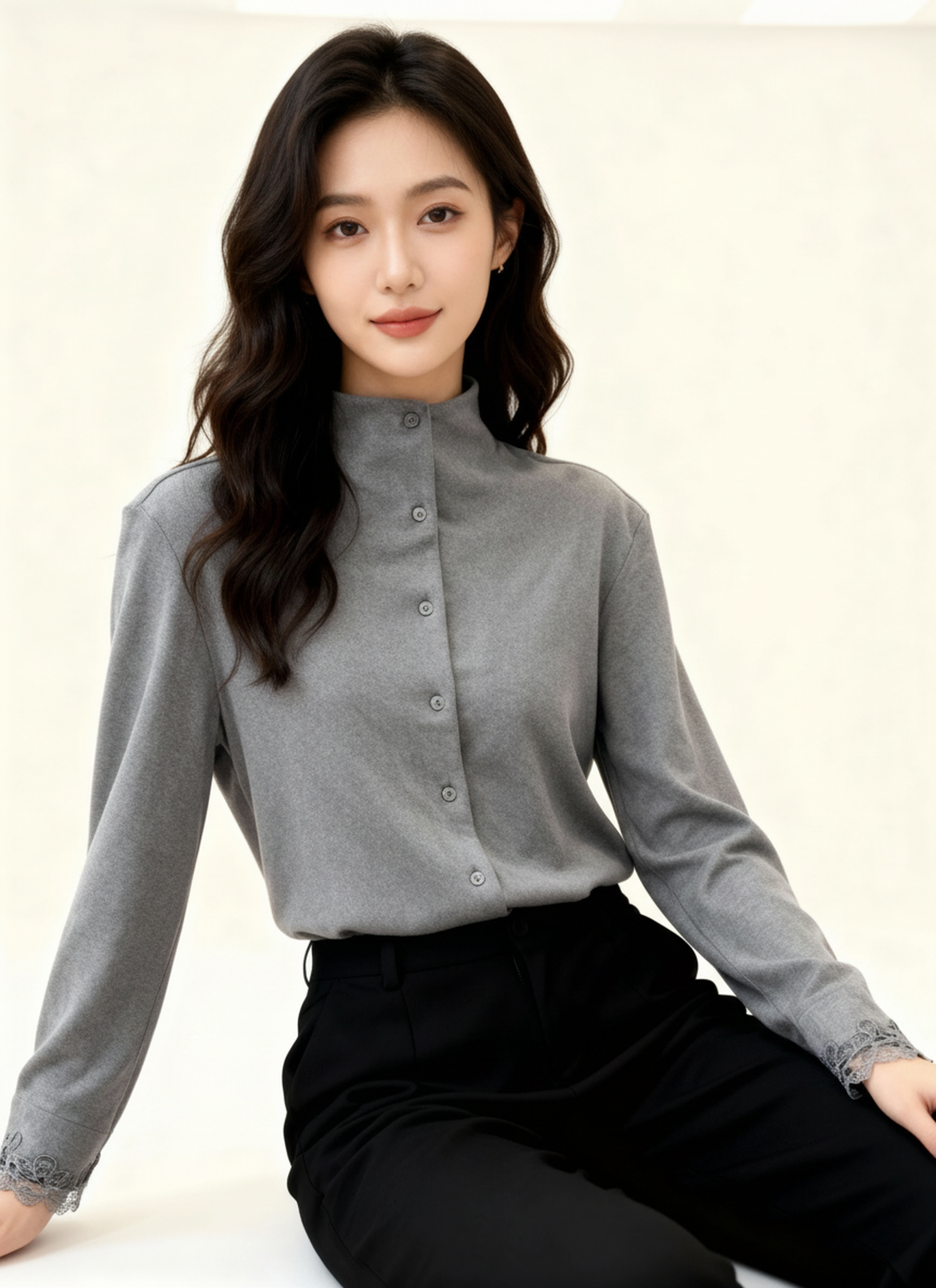 MEILEN.DEFIN ｜蕾丝袖口点睛 高级质感穿搭8221