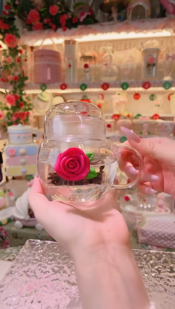 其他品质好发货快放心拍！玫瑰花吨吨泡茶杯