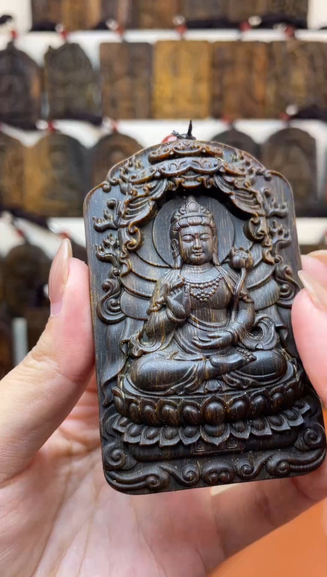 木木雕款芽庄 十二生肖（马）守护 大势至8cm送养香瓶 