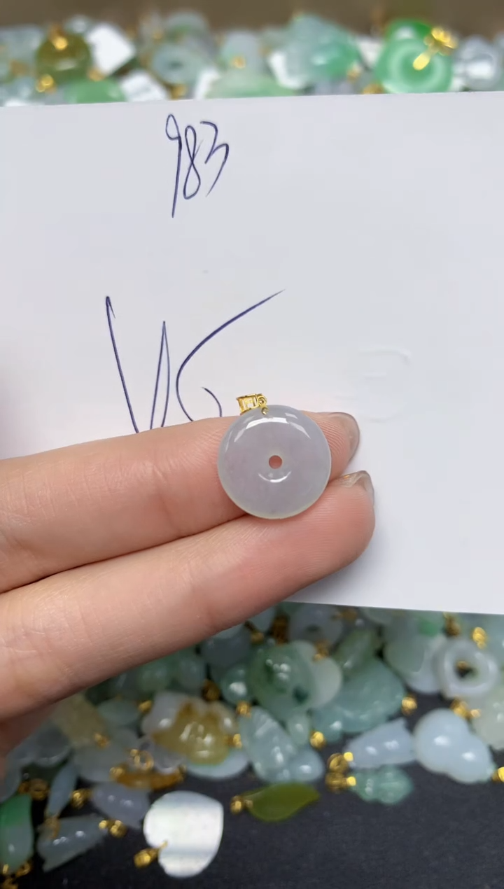 【闪购商品】翡翠颈饰18K金镶嵌 天然翡翠A货