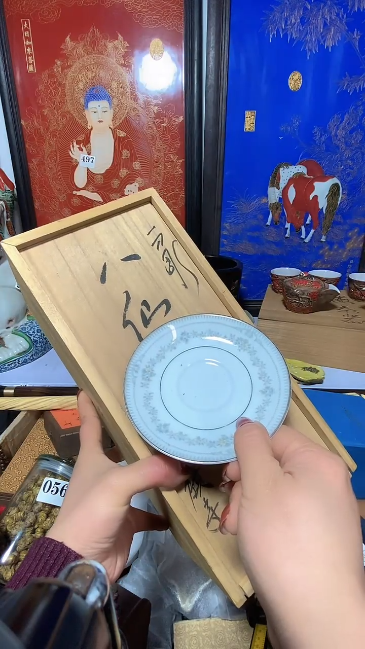 圆型中**人瓷器微瑕默认链接实物以直播为准