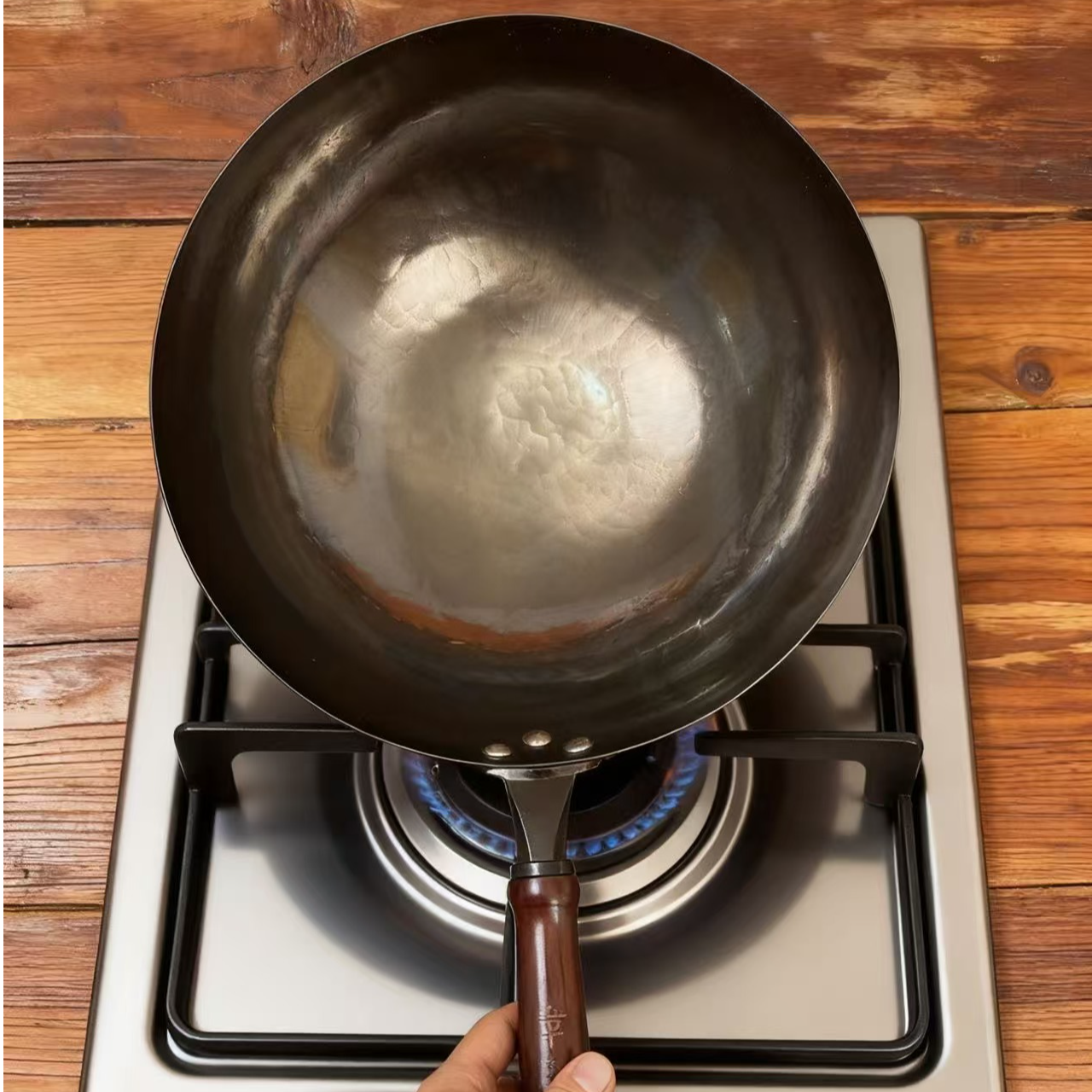 正宗章丘手打铁锅炒锅无涂层