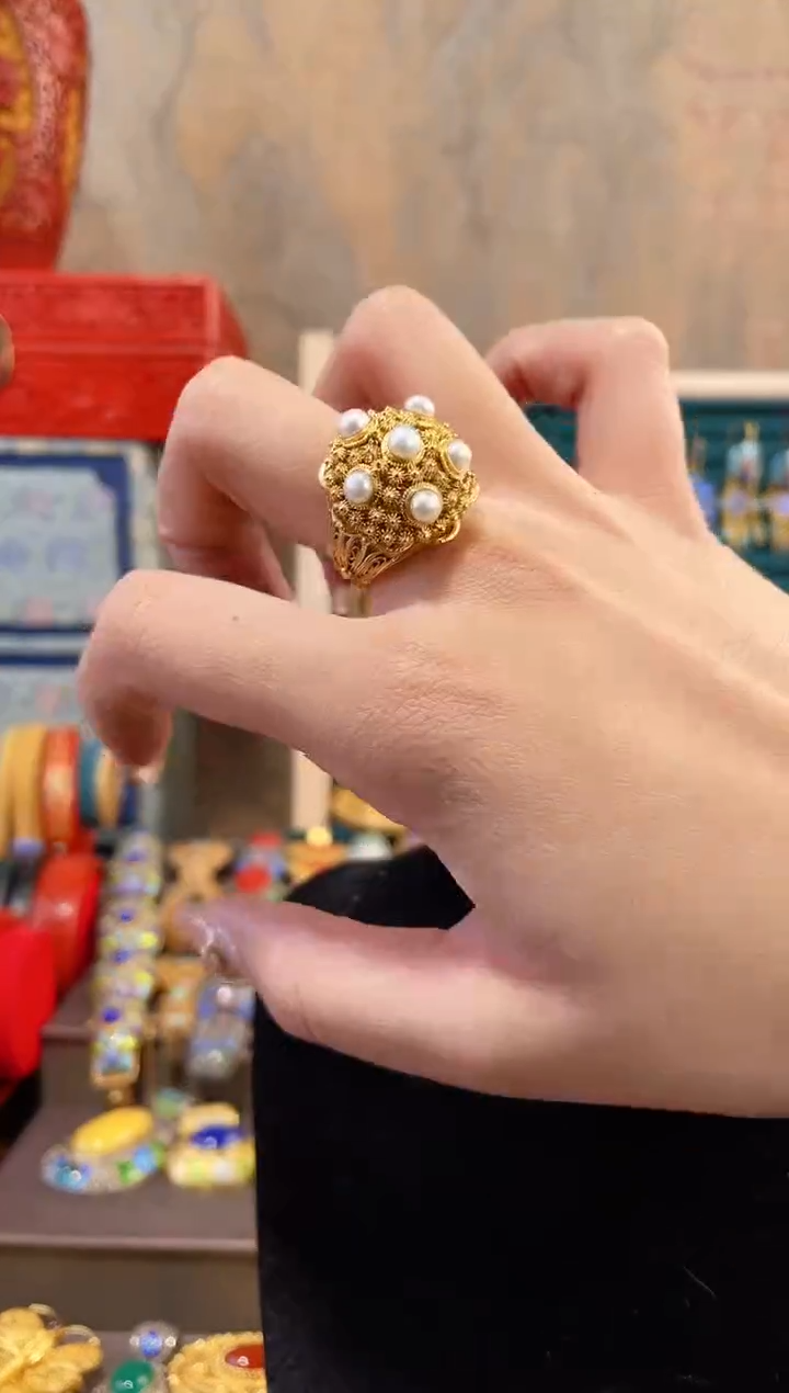 【闪购商品】 非遗绝技花丝镶嵌戒指