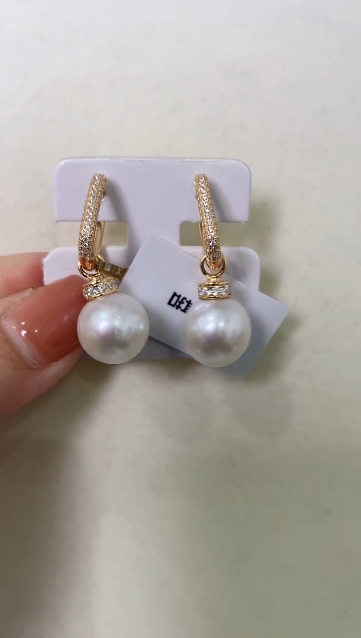 【闪购商品】淡水珍珠LL银S925镶嵌淡水珍珠耳扣@@c1276