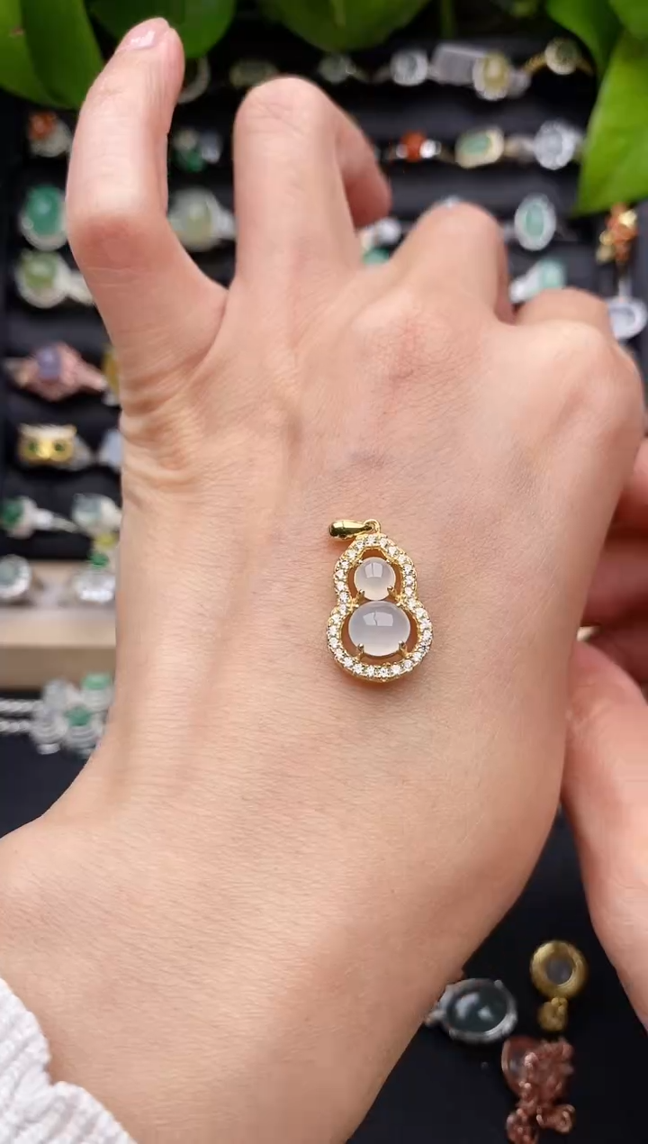 【闪购商品】翡翠戒指银S925镶嵌缅甸天然A货翡翠44   9-5