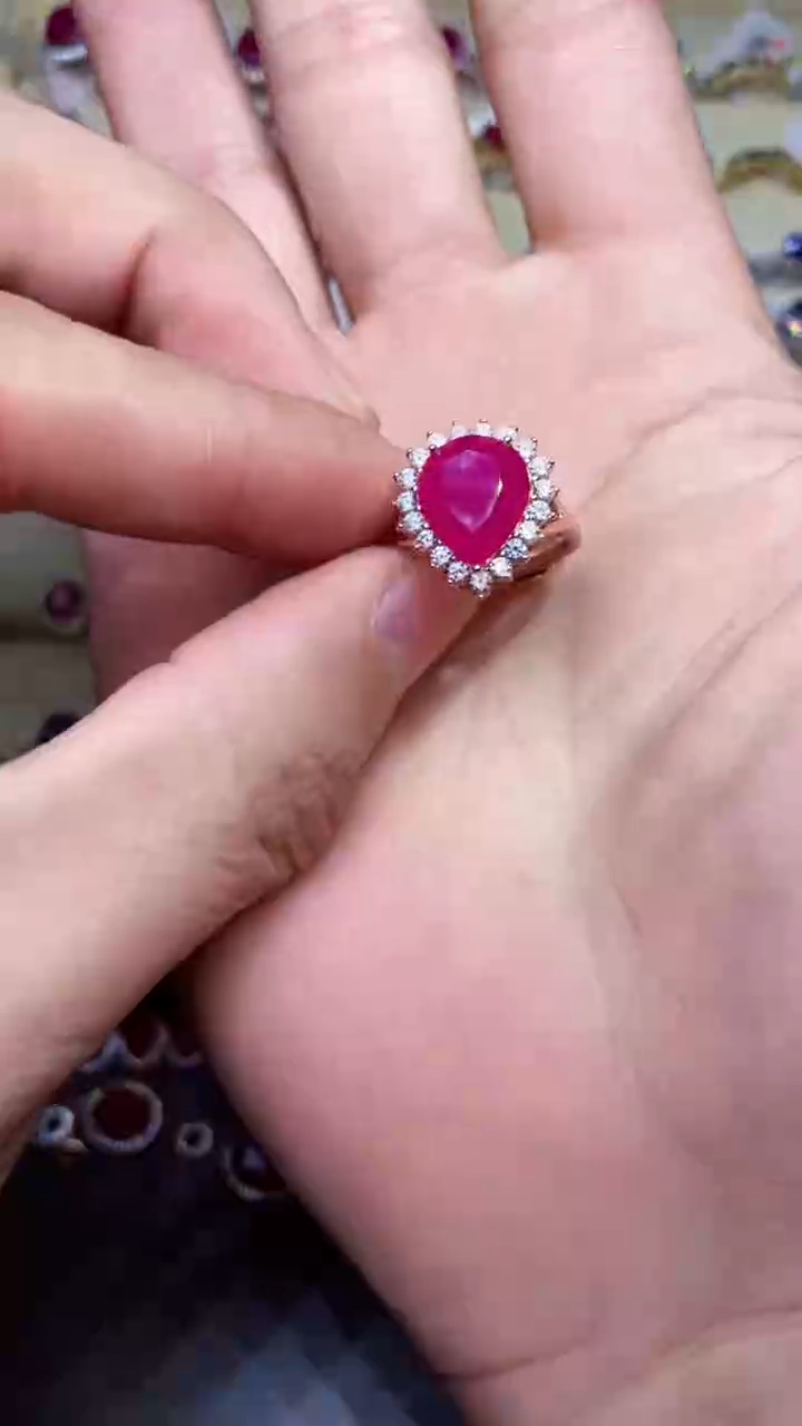 【闪购商品】红宝石戒指银S925镶嵌..........