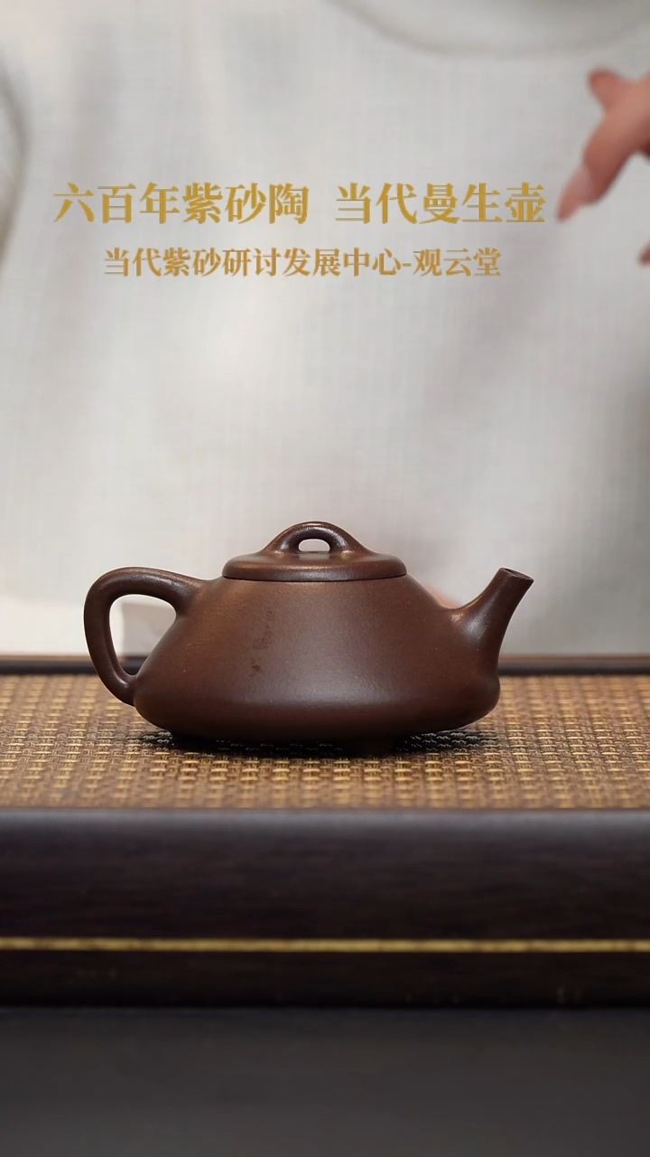 茶壶紫砂紫砂 士恒石瓢 黑星土