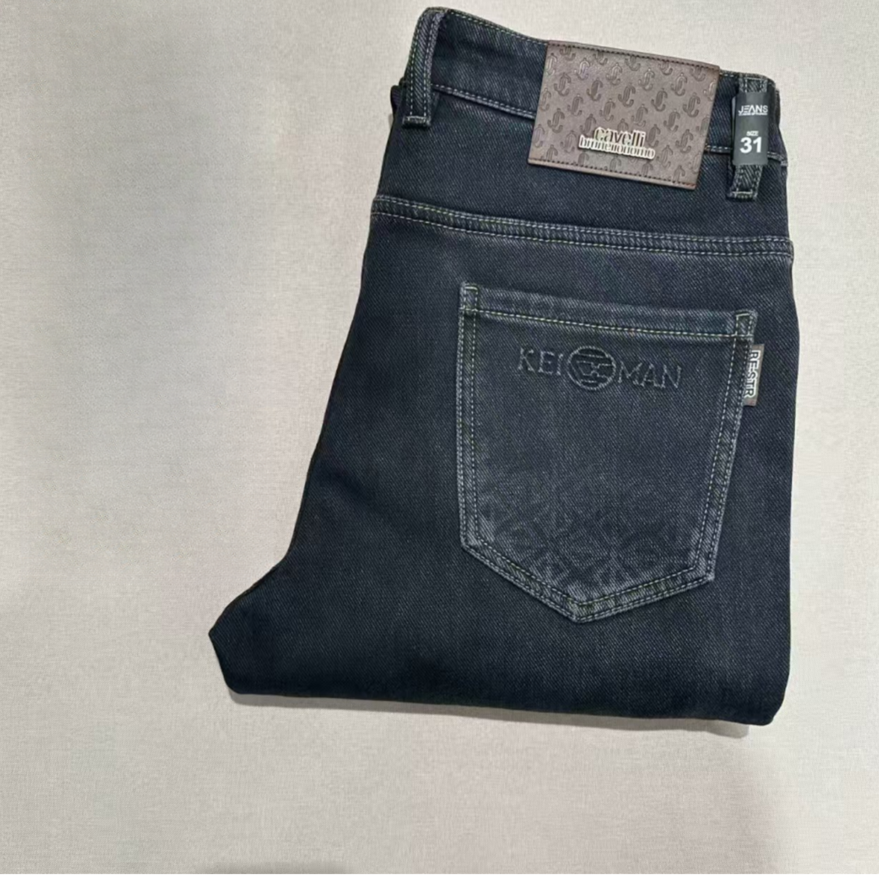 弹力休闲直筒裤  高端 轻奢牛仔百搭夏季