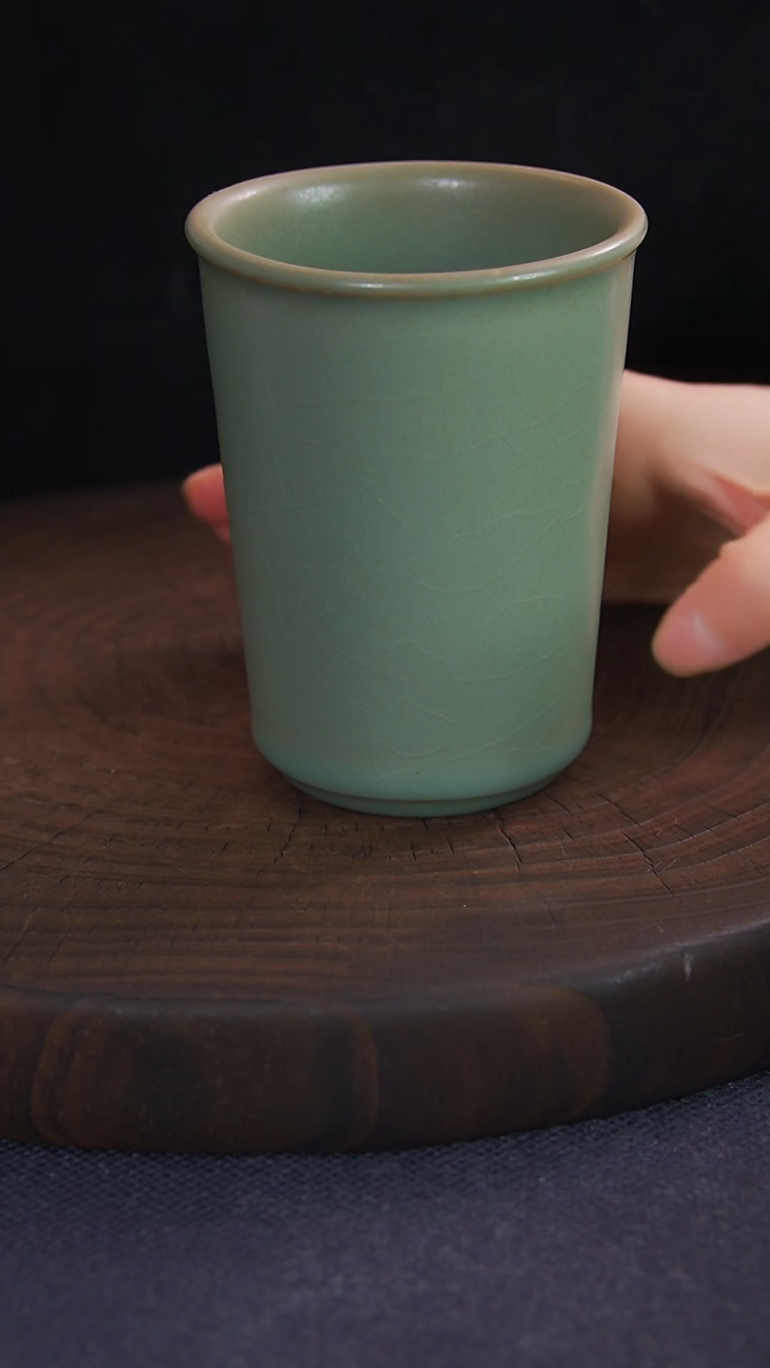 【闪购商品】仿古.青绿气仿柴可乐杯大失圆瑕疵