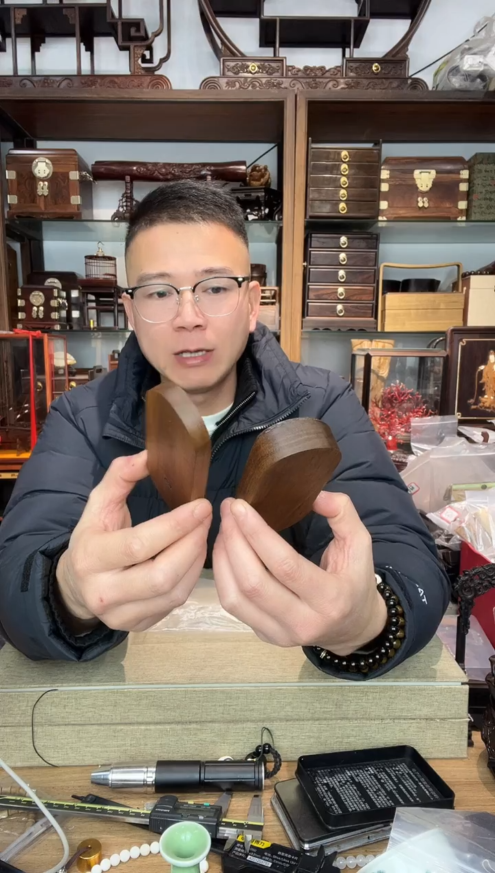 乌木类书架025胡桃木印章盒