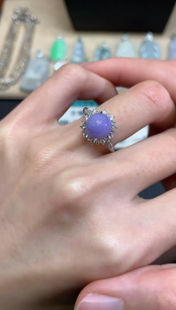 【闪购商品】翡翠戒指18K金镶嵌蛋面【无服务费】