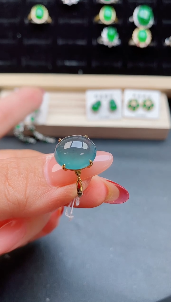 【闪购商品】翡翠戒指银S925镶嵌1321312