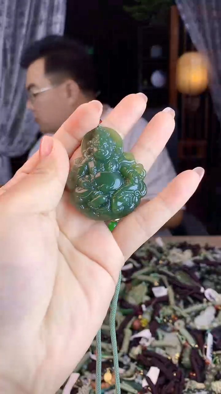 和田玉未镶嵌挂件1