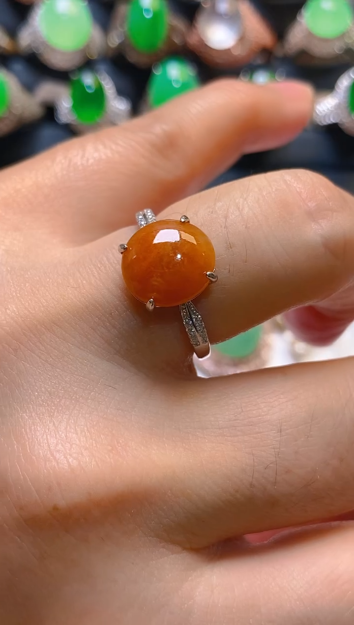 【闪购商品】翡翠耳饰银S925镶嵌天然A货翡翠1