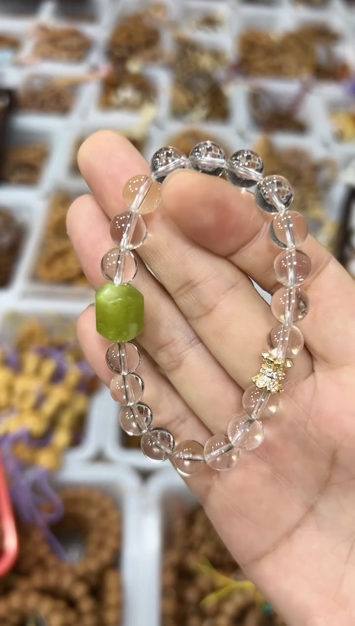 未镶嵌手链水晶卡8mm设计款 单圈