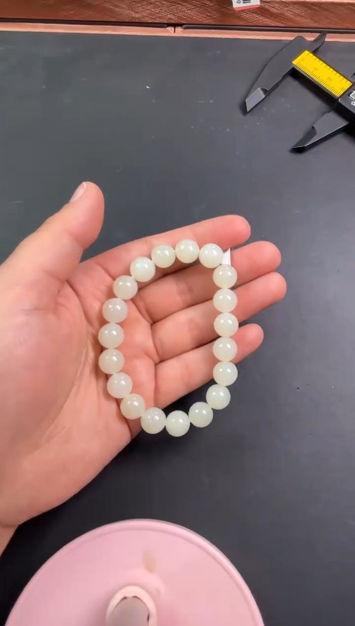 【闪购商品】和田玉手串未镶嵌且末微色差金山卡10