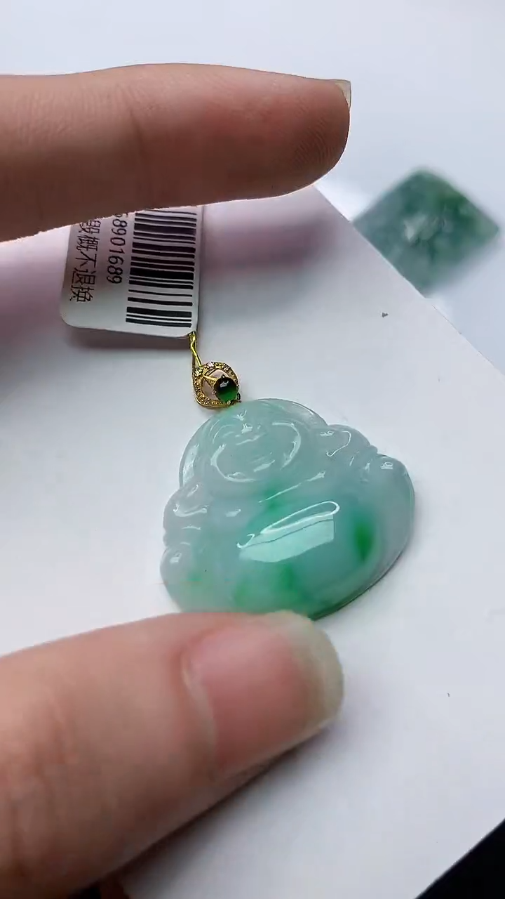 【闪购商品】翡翠颈饰18K金镶嵌60...........