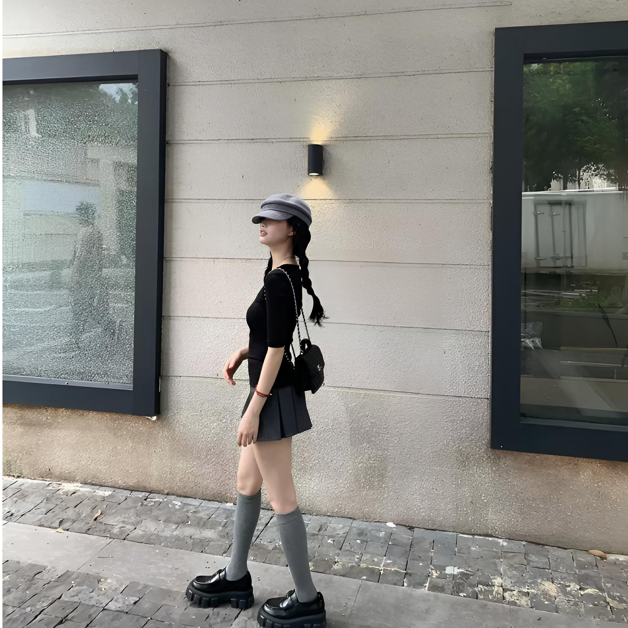 【垂感】灰色/黑色/藏青色/茶驼色百褶裙 5588-798