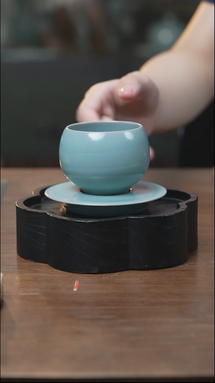 转转杯 汝瓷 （拾汝）（天青）