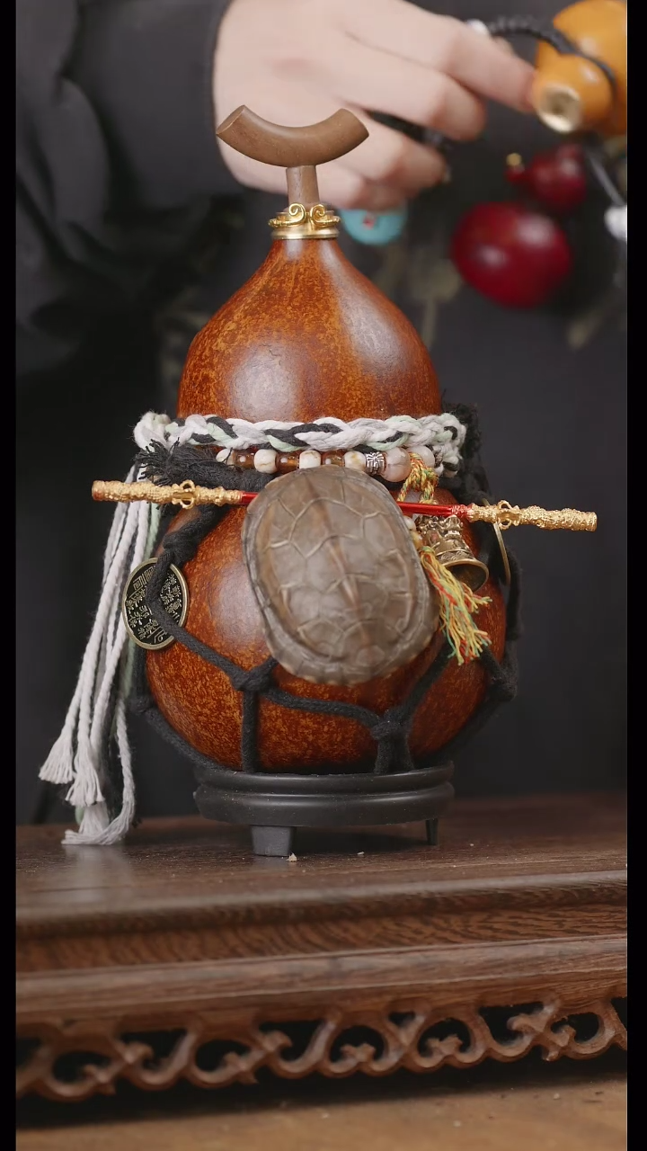 【闪购商品】308号精品天然大漆工艺防渗内胆酒葫芦~