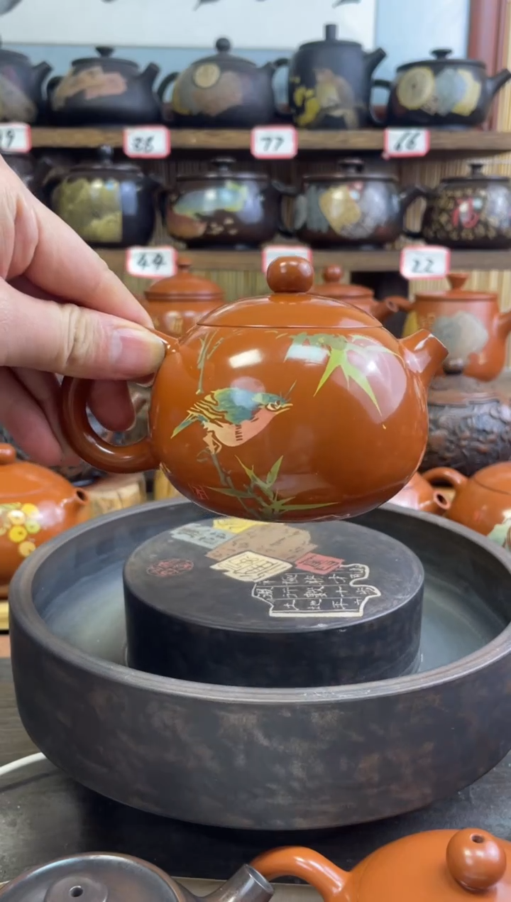 【闪购商品】壶建水紫陶高亮光彩填复烧西施壶