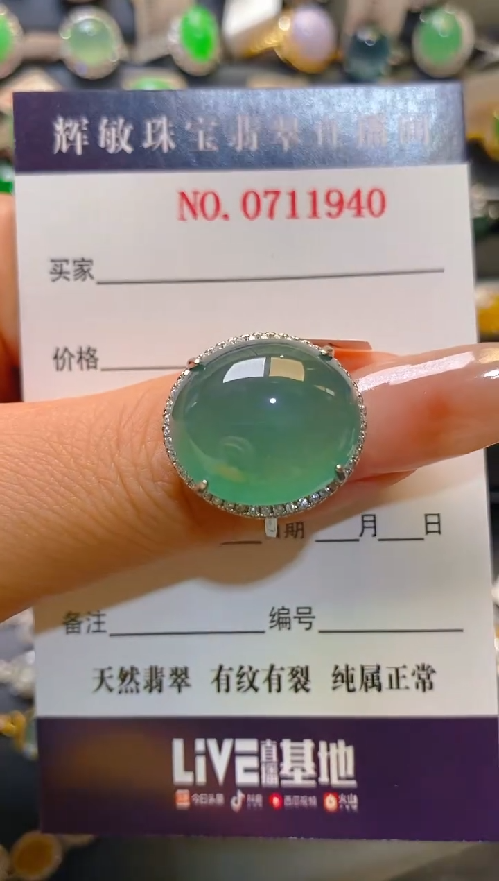 【闪购商品】翡翠耳饰银S925镶嵌天然A货翡翠1