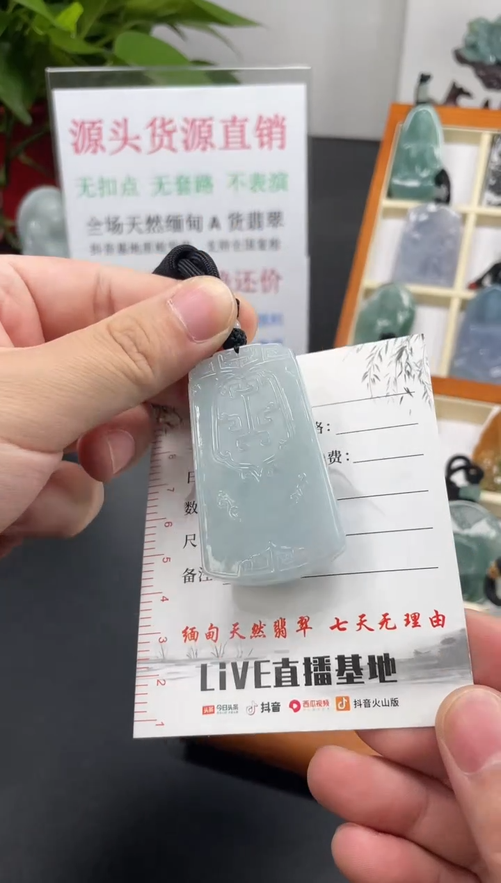 【闪购商品】翡翠颈饰未镶嵌无事牌