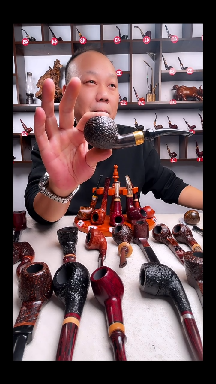 意大利石楠木手工打磨烟斗