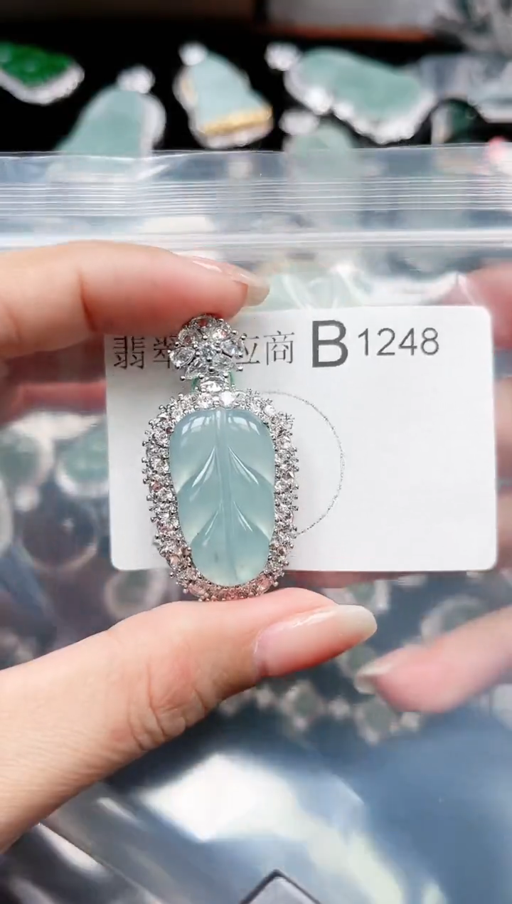 【闪购商品】翡翠颈饰未镶嵌1248赠皮绳