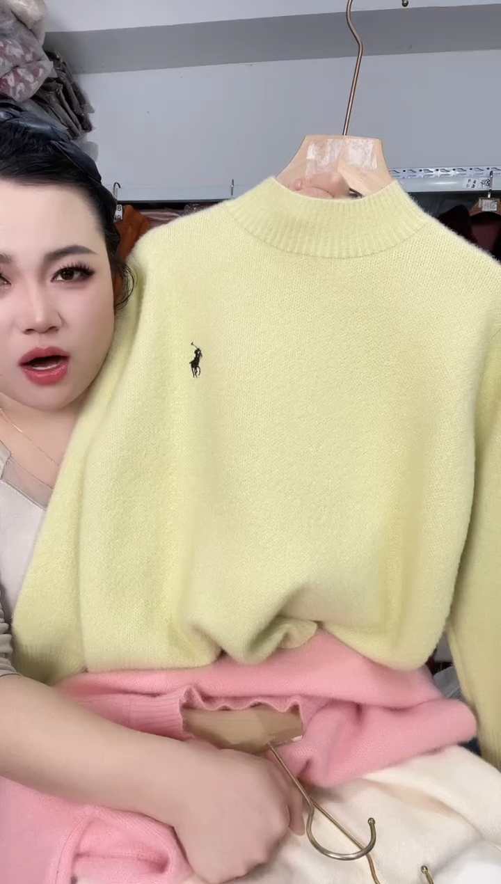 刺绣 毛衣  黄色    