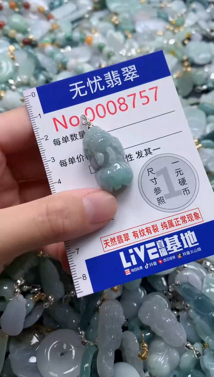 翡翠未镶嵌吊坠(不含链)8757