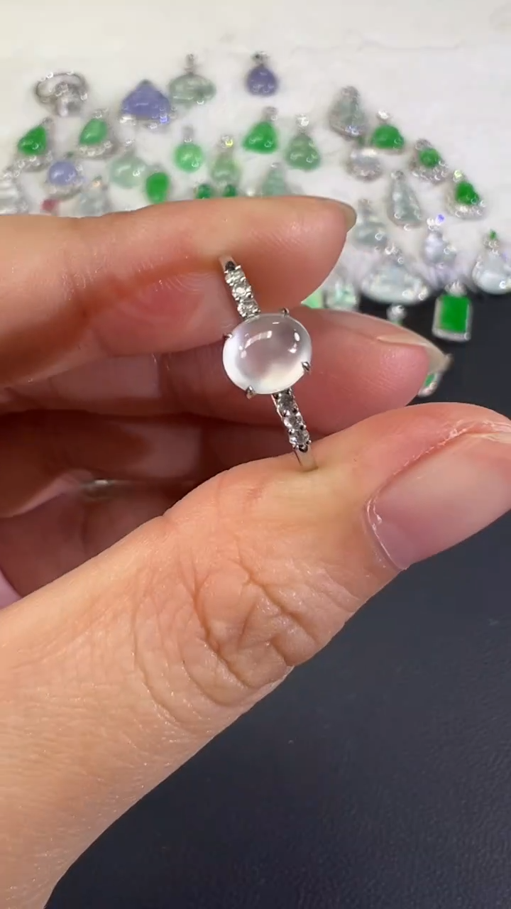 18K金镶嵌戒指翡翠A79|980