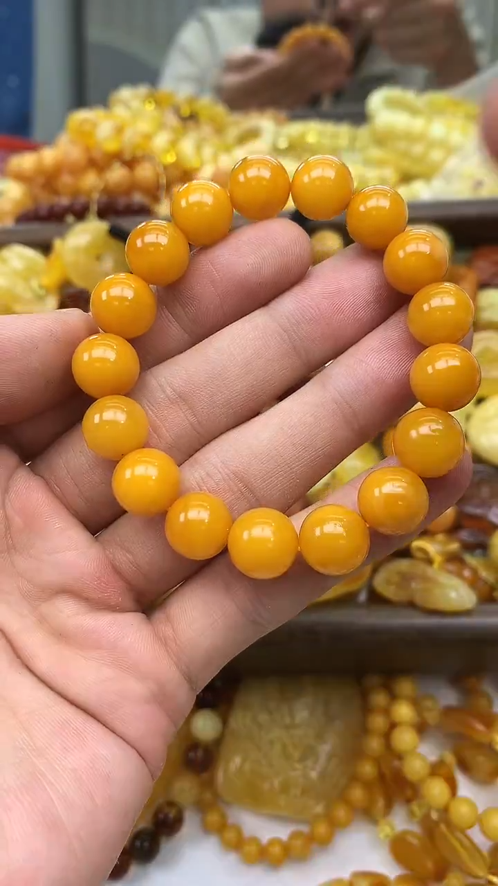 裸石蜜蜡未镶嵌手串