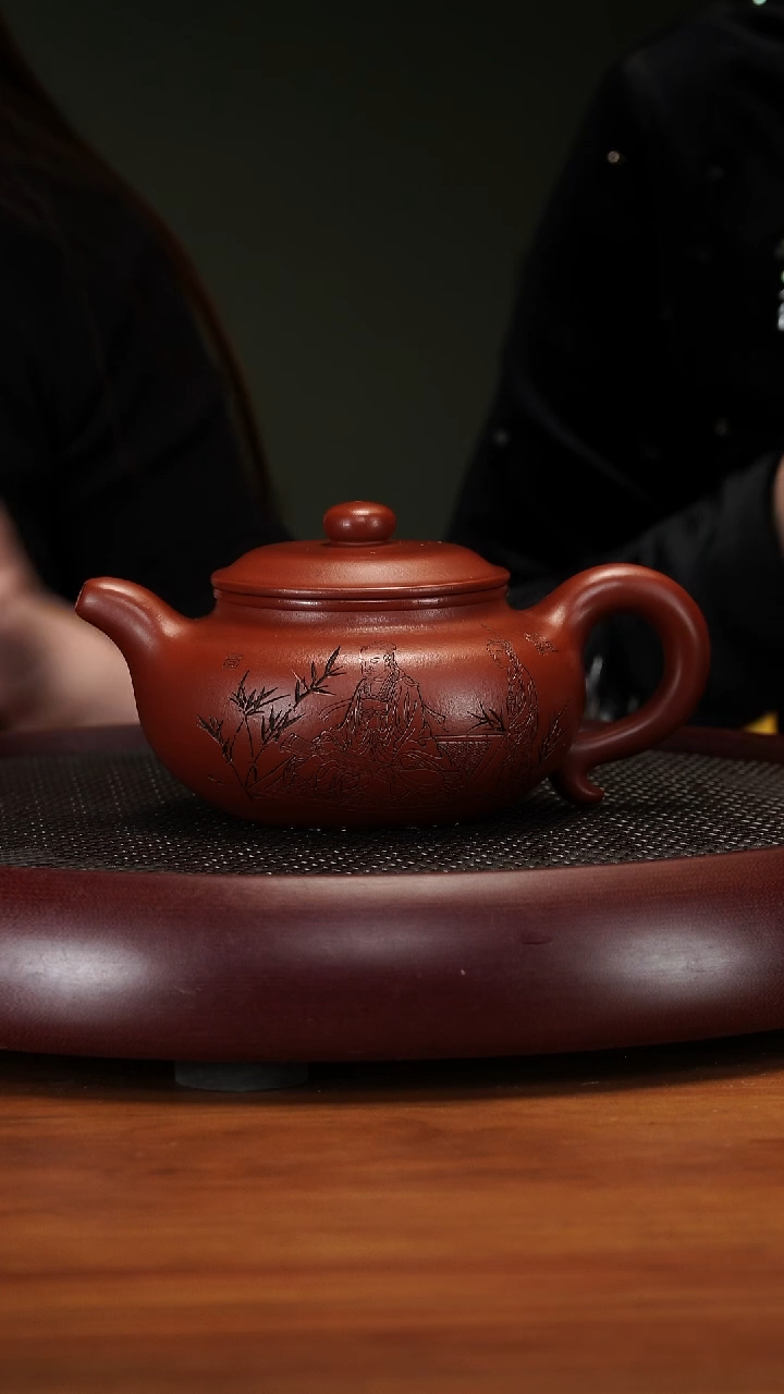 【闪购商品】紫砂茶壶3-2LCH仿古红泥550cc
