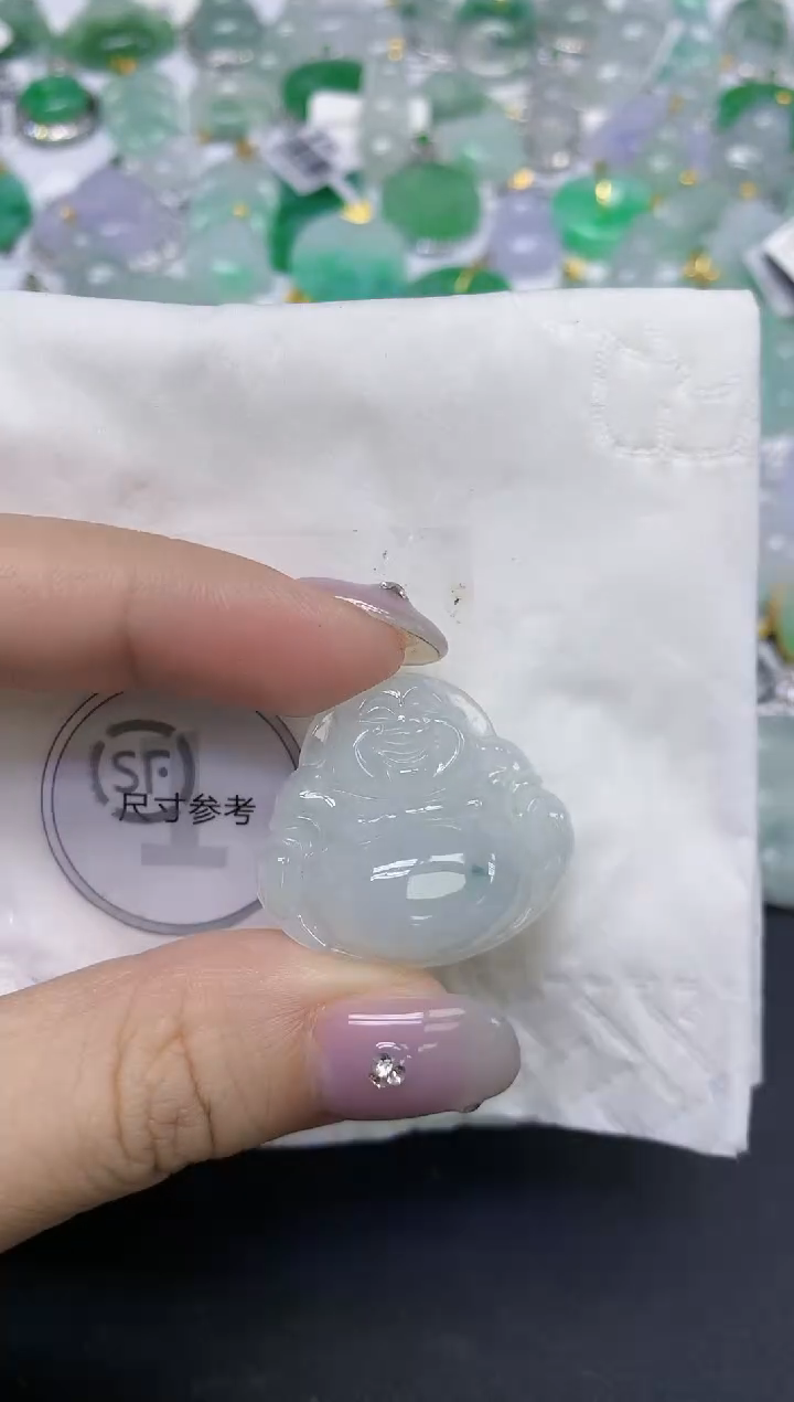 颈饰未镶嵌翡翠天然缅甸翡翠A货百元以上9元证书费自理