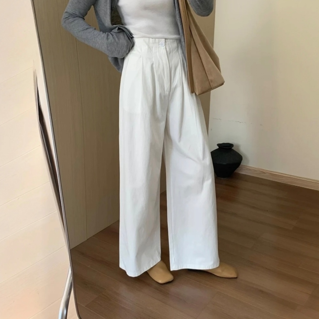 [现货+运费险]2025夏季新款阔腿裤休闲裤韩版百搭直筒显瘦