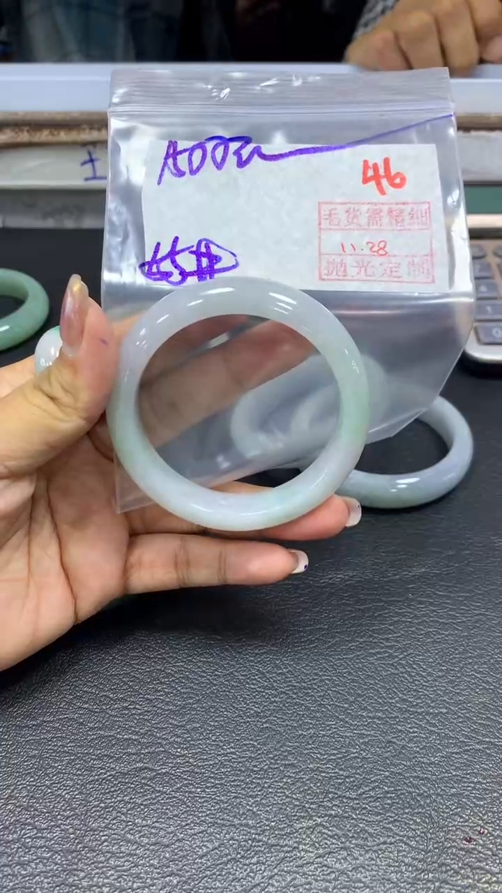 未镶嵌定制翡翠毛货需精细抛光+拍一发一+46