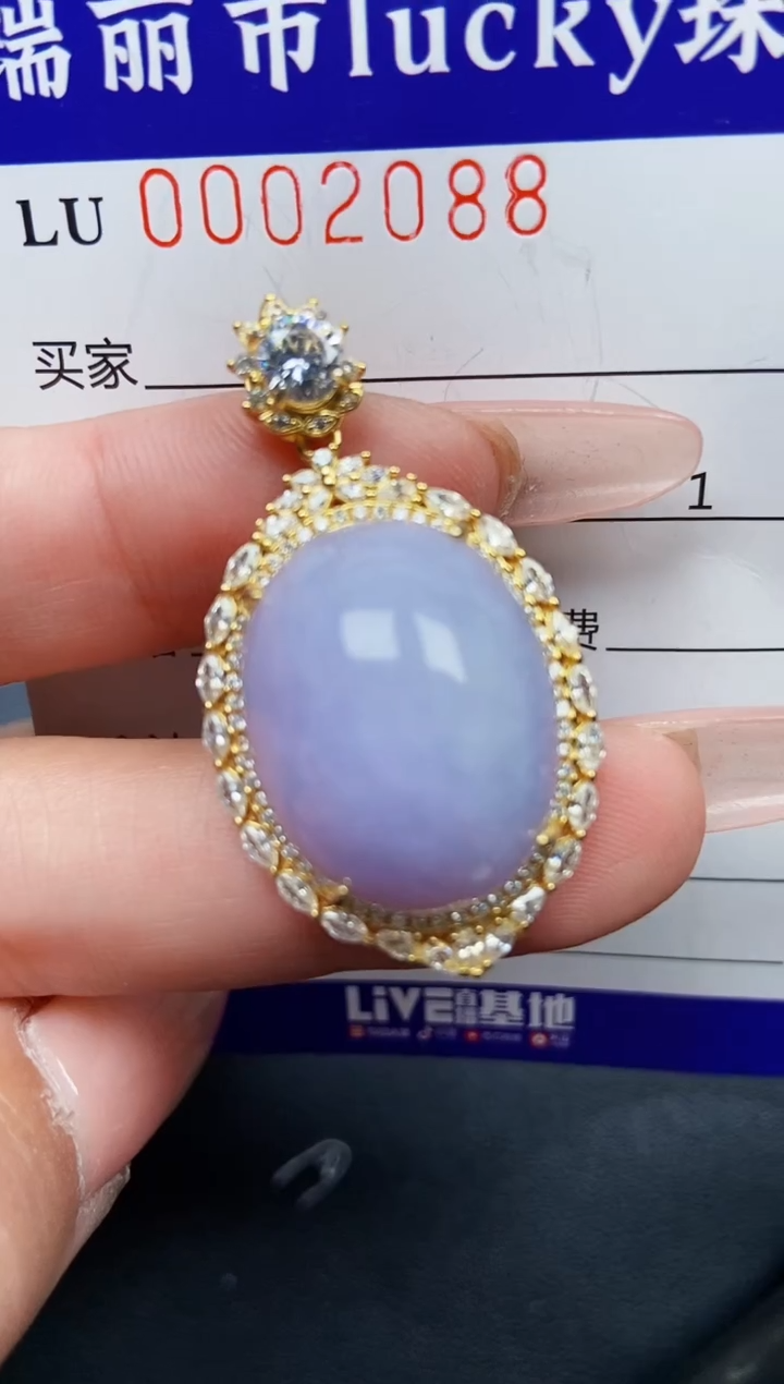 【闪购商品】翡翠颈饰银S925镶嵌2088