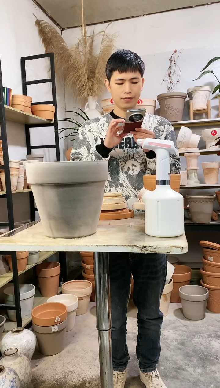 【闪购商品】红陶25*23灰陶 1盆无托