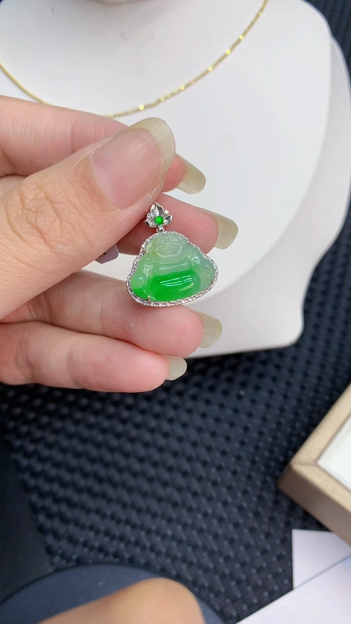 【闪购商品】翡翠颈饰18K金镶嵌            8
