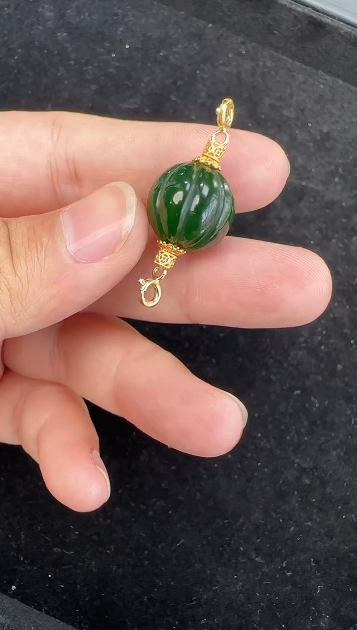 颈饰未镶嵌和田玉俄七卡16左右南瓜珠