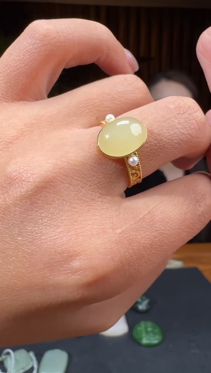【闪购商品】和田玉22318K金镶嵌2.13冰冰多样性发货