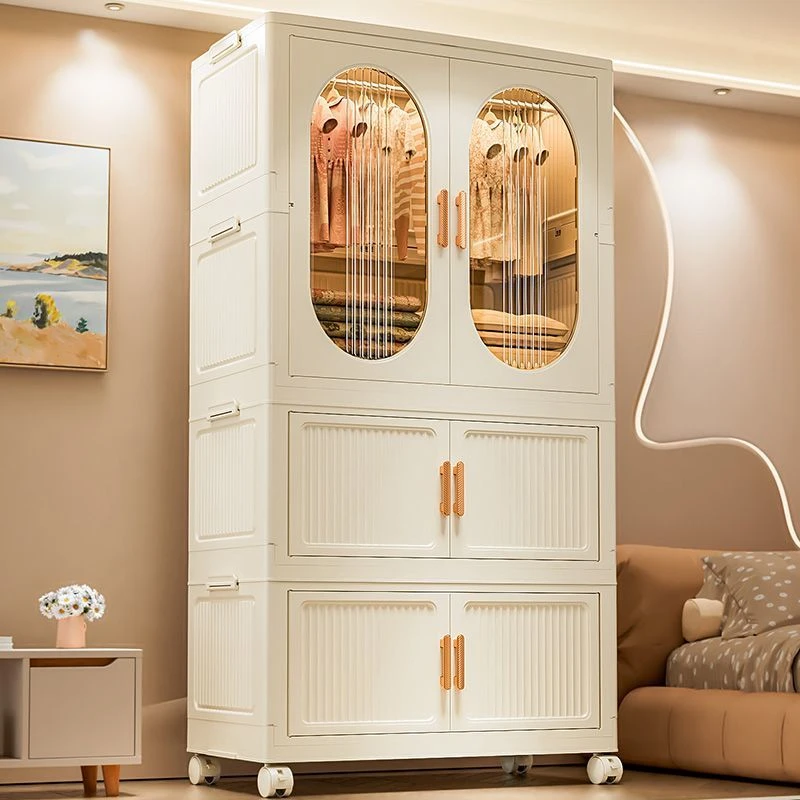 衣柜可折叠收纳柜家用儿童宝宝卧室衣橱塑料置物柜衣服简易储物柜