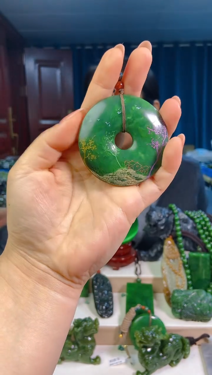 和田玉未镶嵌挂件1