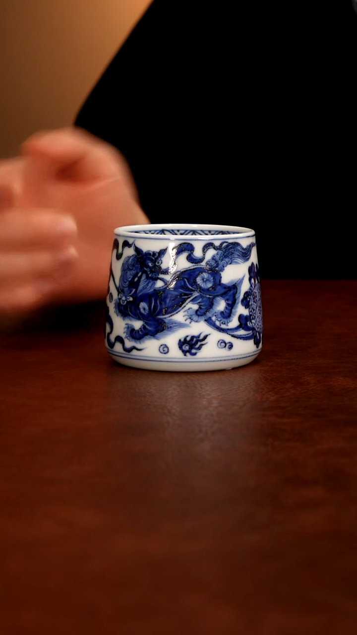 摆件陶景德镇瓷器，青花瓷手绘茶具~