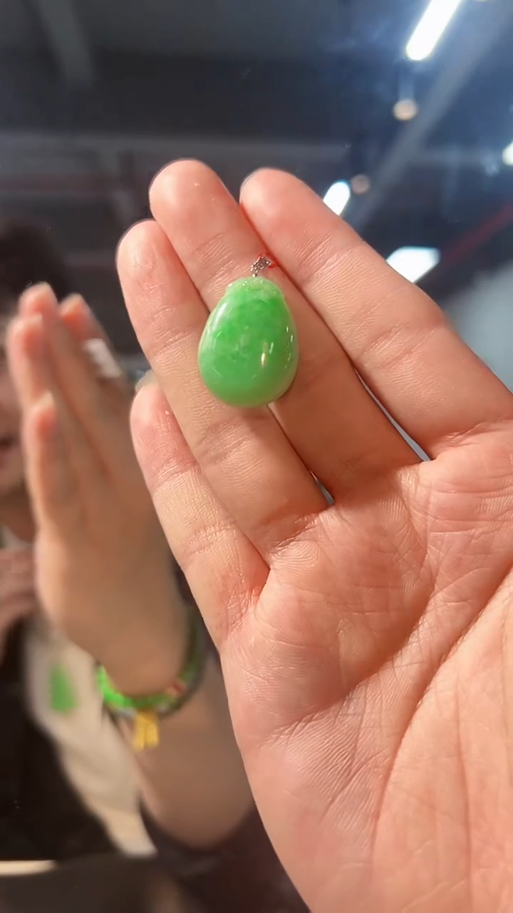 【闪购商品】翡翠颈饰18K金镶嵌缅料A货/支持复检/一件