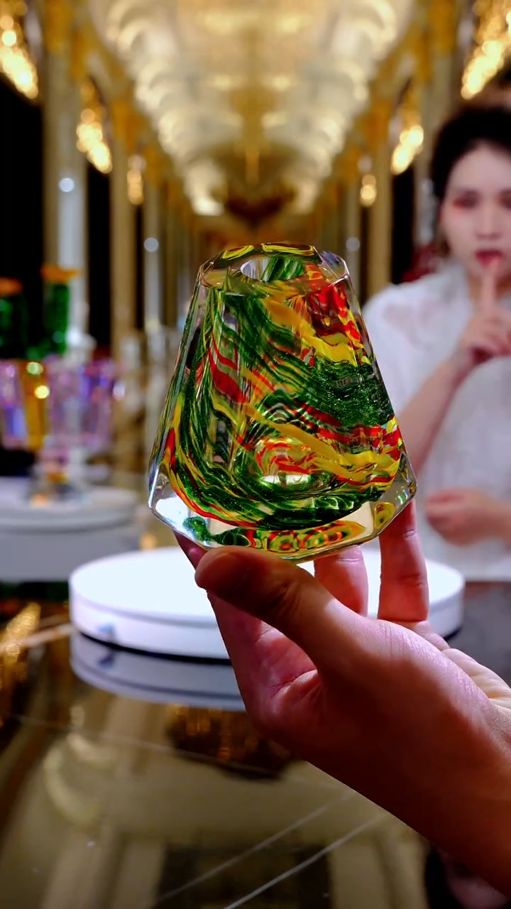 琉璃摆件YB02186多彩香薰瓶